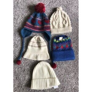 Lot Of 5 Vintage and Now Women’s/Junior's Crochet/Knit Hat's